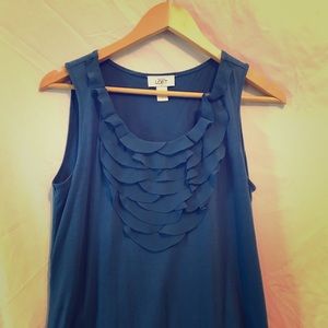 LOFT Tank top with ruffle accent
